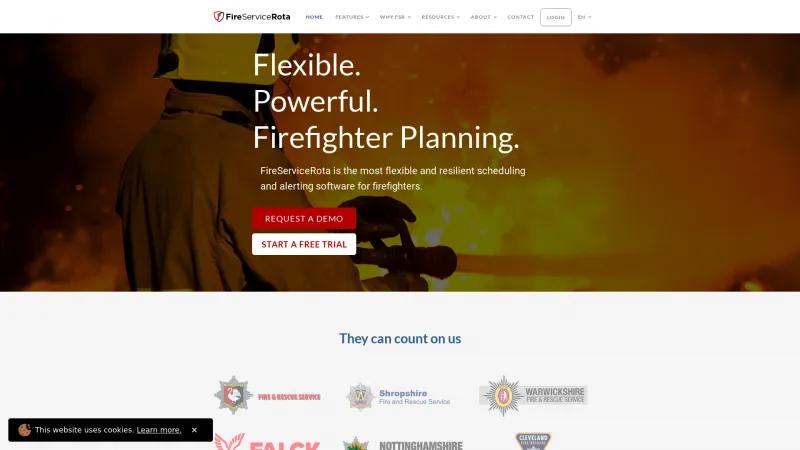 Homepage of FireServiceRota