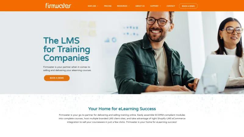 Homepage of Firmwater LMS