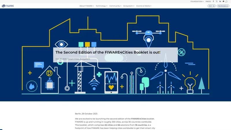 Homepage of FIWARE