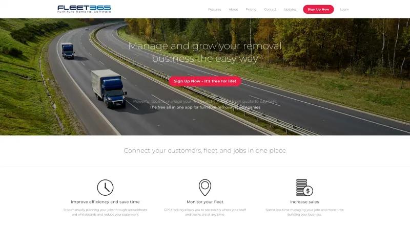 Homepage of Fleet365