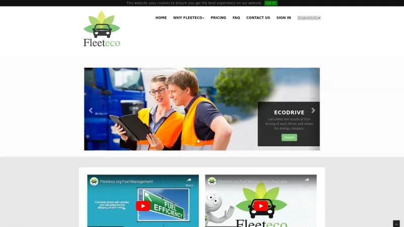 Homepage of Fleeteco Fuel Management