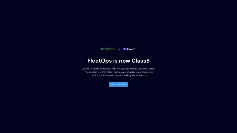 Homepage of FleetOps