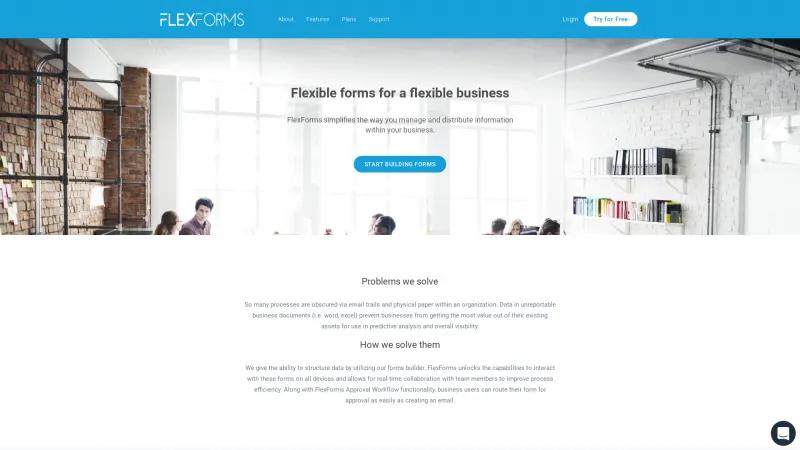 Homepage of FlexForms