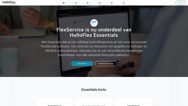 Homepage of FlexService