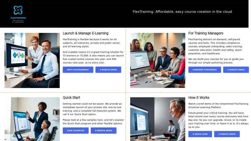 Homepage of FlexTraining