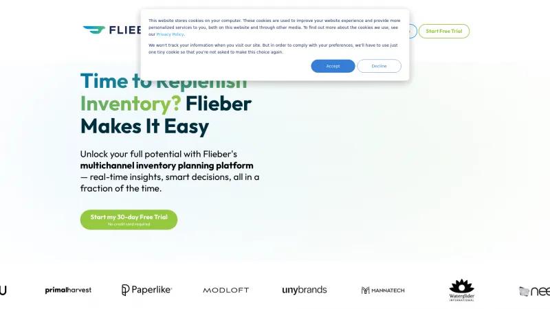 Homepage of Flieber