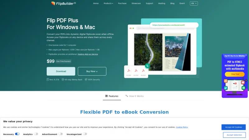 Homepage of Flip PDF Plus