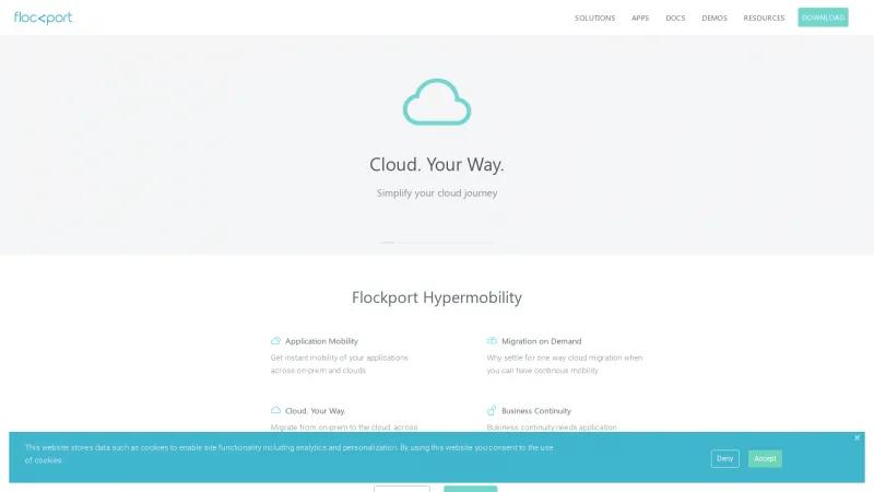 Homepage of Flockport