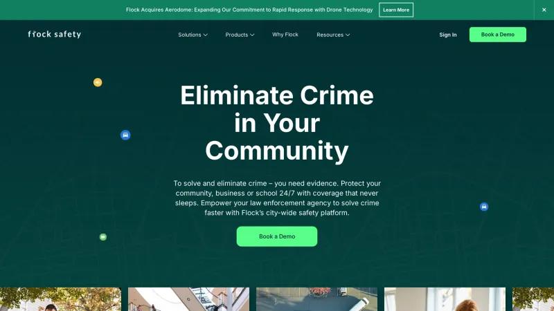 Homepage of Flock Safety