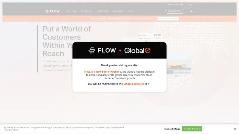 Homepage of Flow