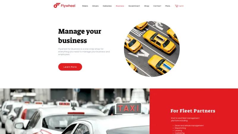 Homepage of Flywheel