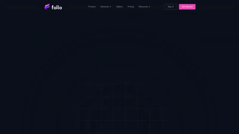 Homepage of Folio