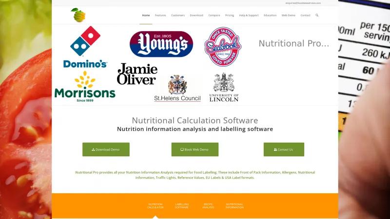 Homepage of Nutritional Pro