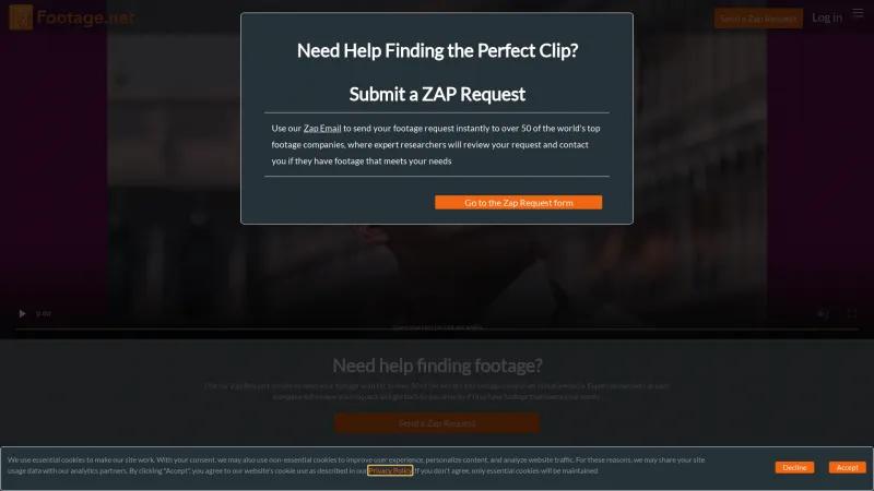 Homepage of Footage.net