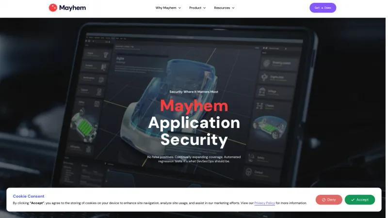 Homepage of Mayhem