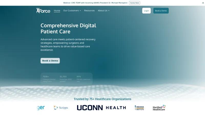 Homepage of FORCE Therapeutics