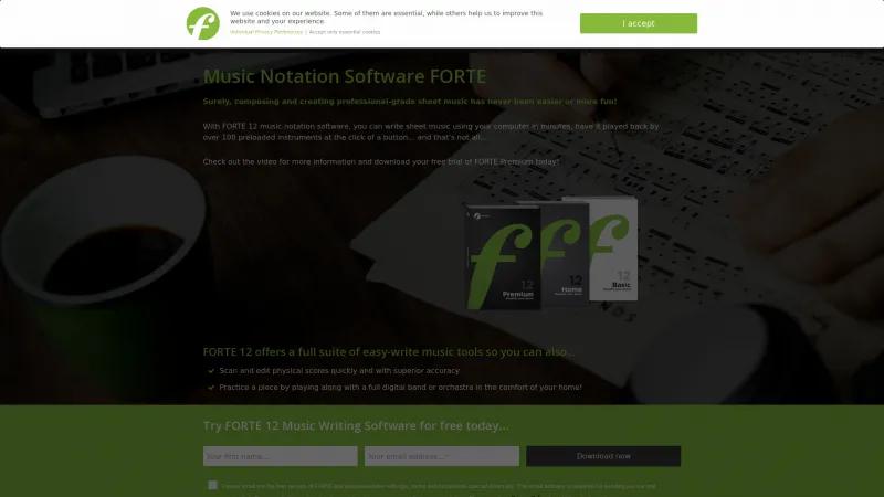 Homepage of FORTE 12