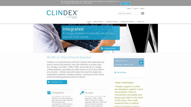 Homepage of Clindex