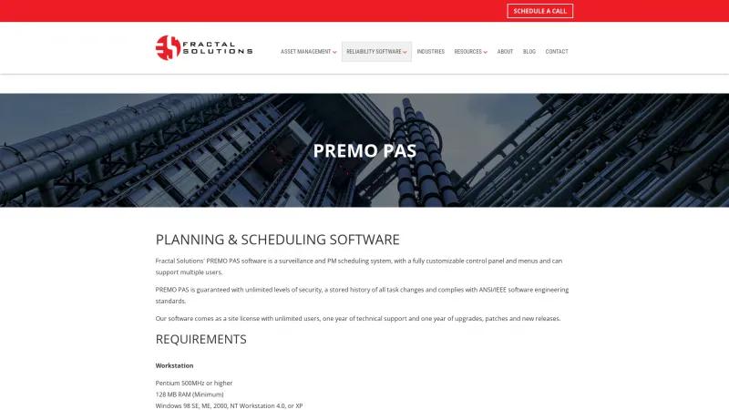 Homepage of PREMO PAS