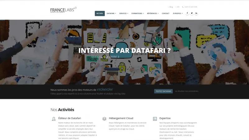 Homepage of Datafari