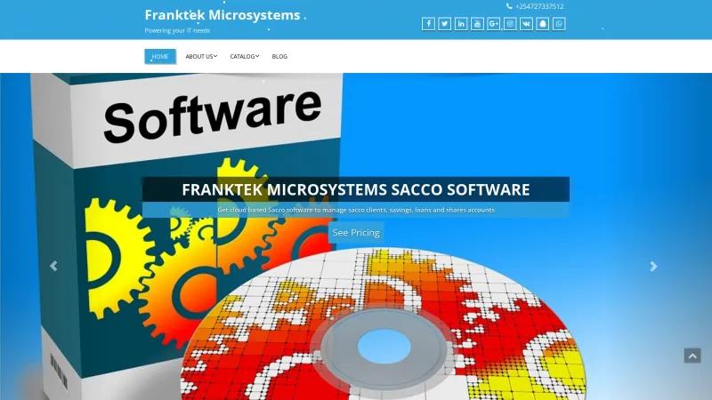 Homepage of Franktek Microsystems Sacco Software