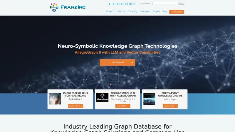 Homepage of AllegroGraph