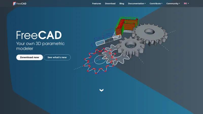 Homepage of FreeCAD