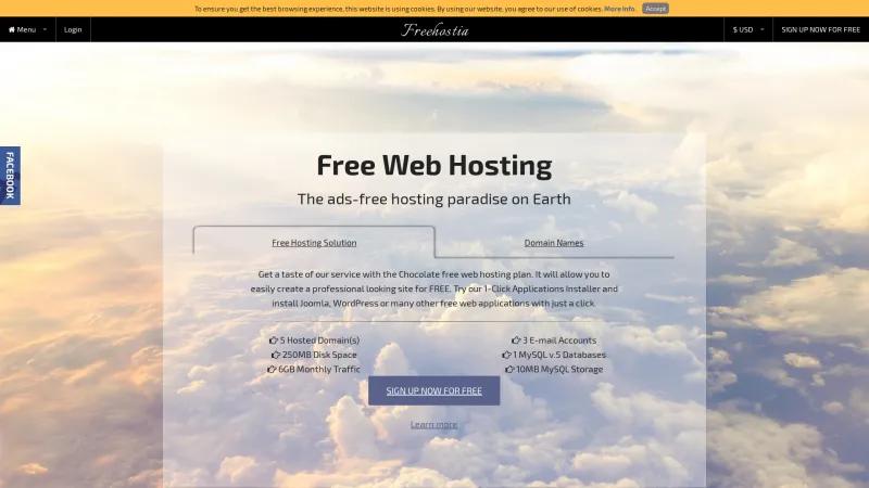 Homepage of Freehostia