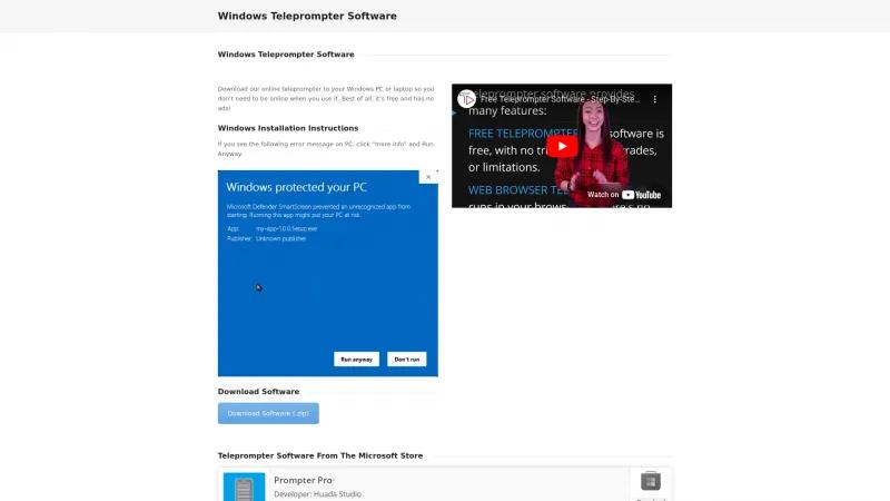 Homepage of MirrorScript