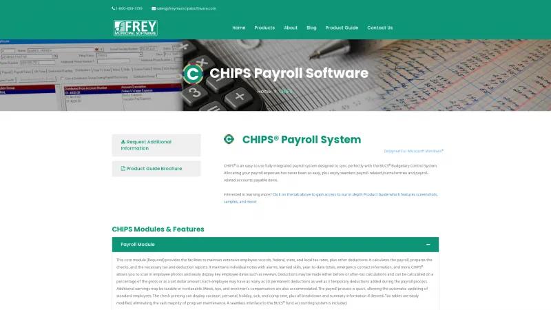 Homepage of CHIPS