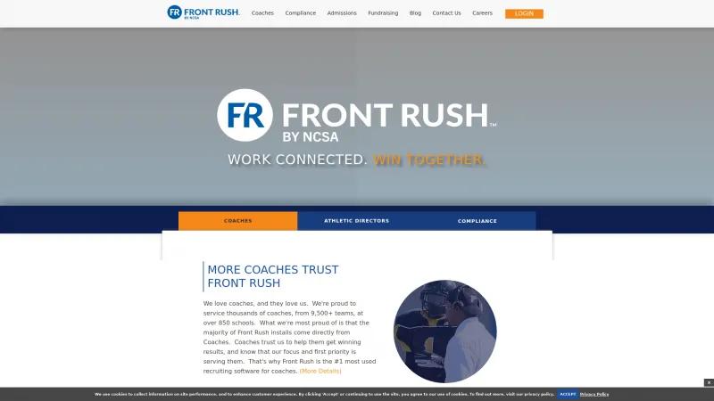 Homepage of Front Rush