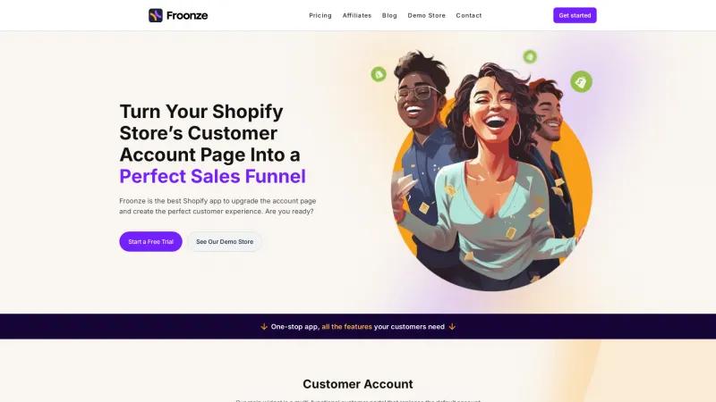 Homepage of Froonze