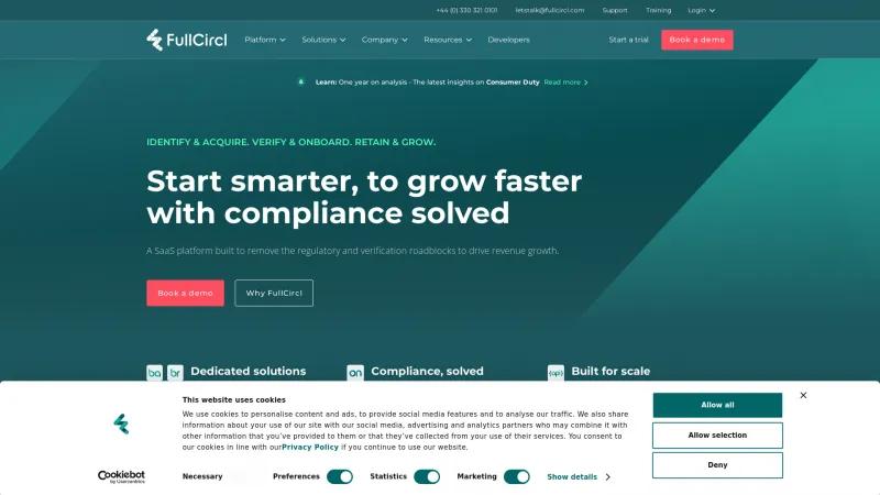 Homepage of FullCircl