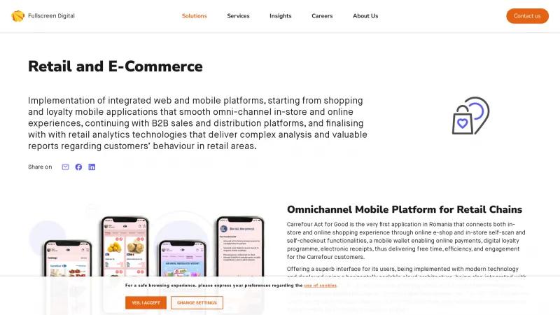 Homepage of Fullscreen Retail Analytics