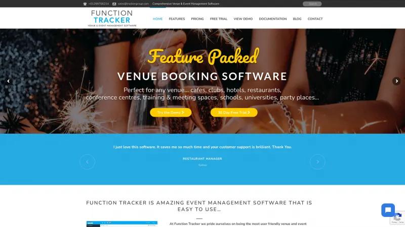 Homepage of Function Tracker