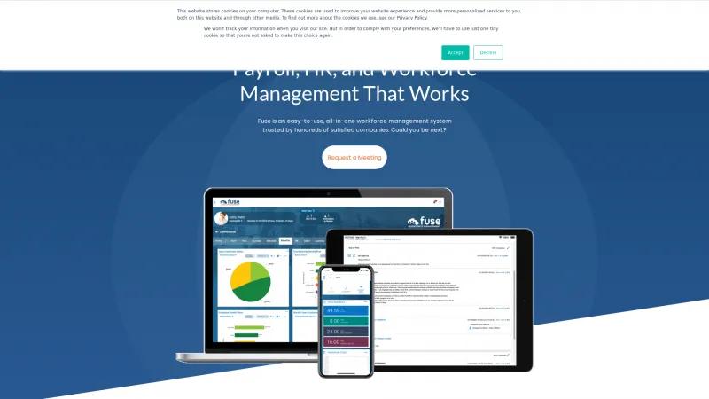 Homepage of Fuse Workforce Management