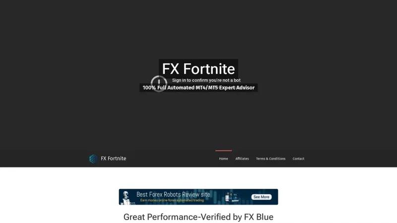 Homepage of FX Fortnite EA