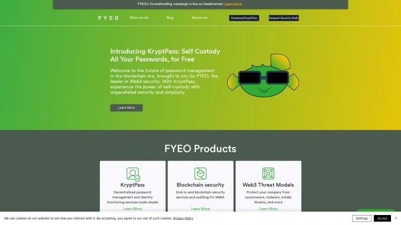 Homepage of FYEO