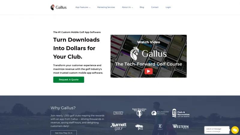 Homepage of Gallus Golf