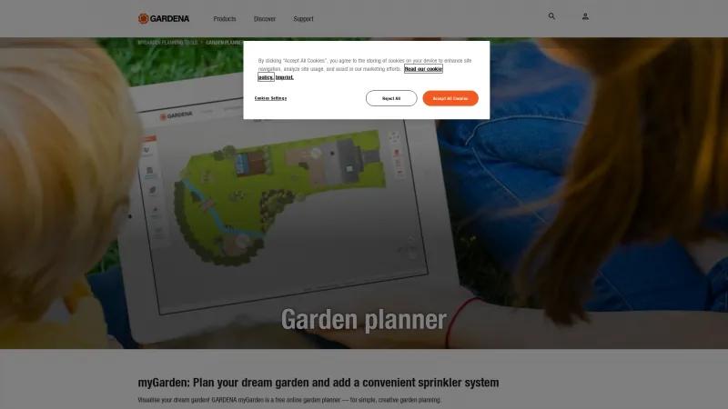 Homepage of Gardena myGarden