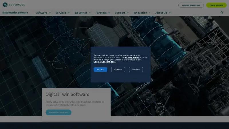 Homepage of GE Digital Twin