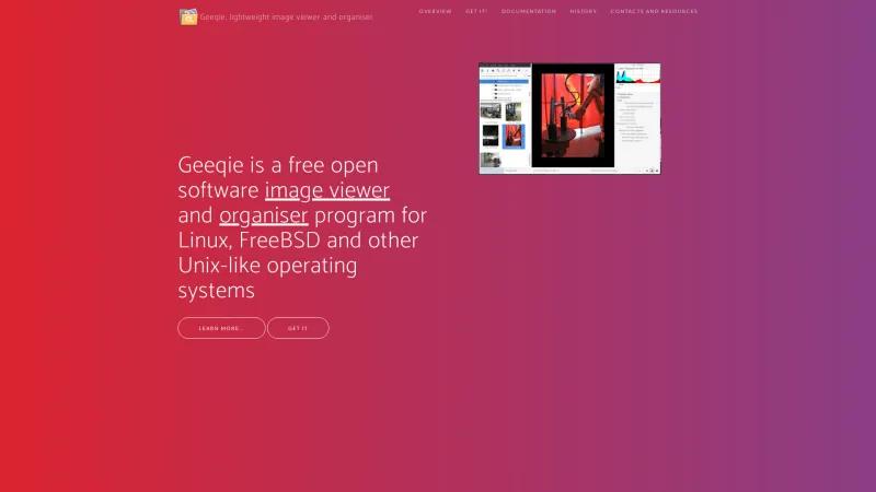 Homepage of Geeqie