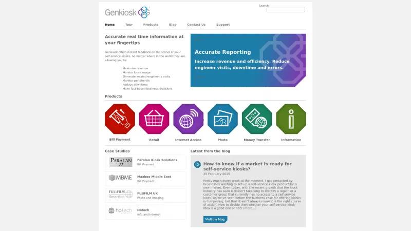 Homepage of Genkiosk