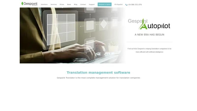 Homepage of Gespoint Translator