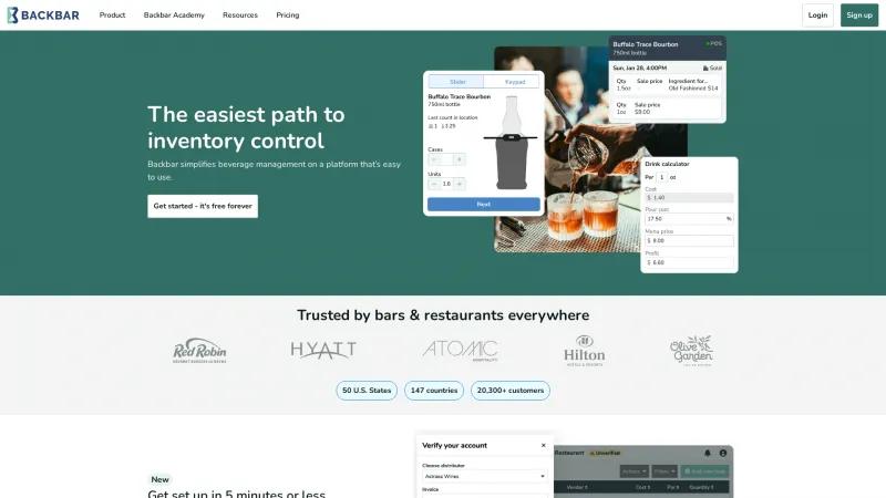 Homepage of Backbar