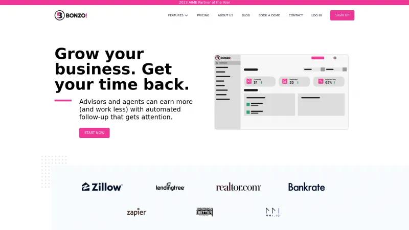 Homepage of Bonzo