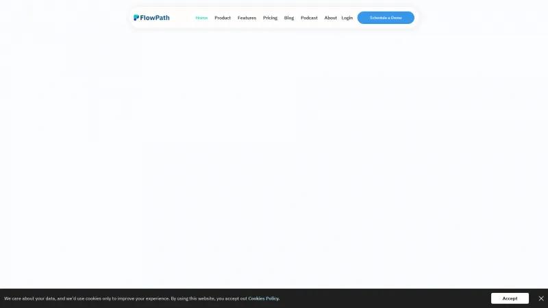 Homepage of FlowPath