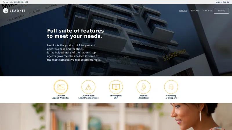 Homepage of Leadkit