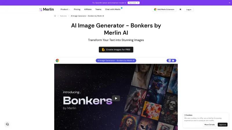 Homepage of Bonkers