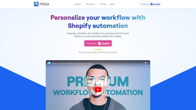 Homepage of MESA